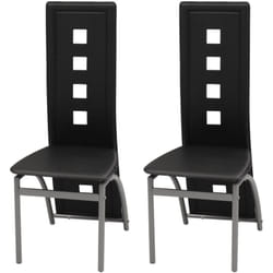 Vidaxl - Chaises à manger lot de 2 noir similicuir