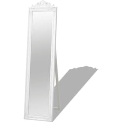 Vidaxl - Miroir sur pied Style baroque 160x40 cm Blanc
