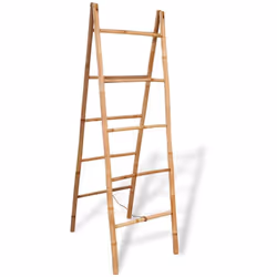 Ce porte-serviette double en bambou est conçu de manière unique pour être utilisé comme porte-serviette dans la salle de bain ...