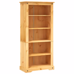 VidaXL 243744, Marron, 5 étagères, Bois, Bois, Bois de pin, 800 mm
