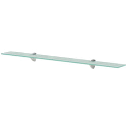 VidaXL 243759 étagères Verre trempé, Zinc Transparent
