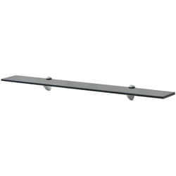 VidaXL 243767 étagères Verre trempé, Zinc Noir