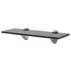 VidaXL 243786 étagères Verre trempé, Zinc Noir