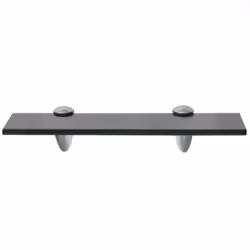 VidaXL 243786 étagères Verre trempé, Zinc Noir