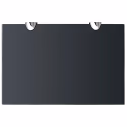 VidaXL 243786 étagères Verre trempé, Zinc Noir