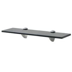 VidaXL 243787 étagères Verre trempé, Zinc Noir
