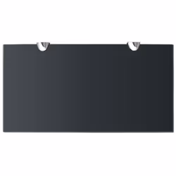 VidaXL 243787 étagères Verre trempé, Zinc Noir
