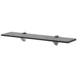 VidaXL 243788 étagères Verre trempé, Zinc Noir