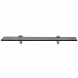 VidaXL 243788 étagères Verre trempé, Zinc Noir