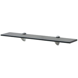 VidaXL 243789 étagères Verre trempé, Zinc Noir