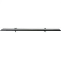 VidaXL 243791 étagères Verre trempé, Zinc Noir