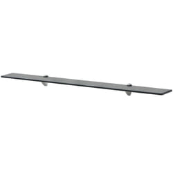VidaXL 243793 étagères Verre trempé, Zinc Noir