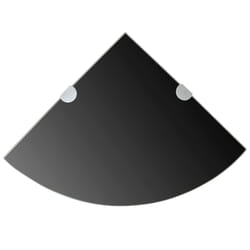 VidaXL 243855 étagères Verre trempé Noir