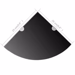 VidaXL 243855 étagères Verre trempé Noir - Vue supplémentaire 6