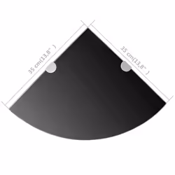VidaXL 243856 étagères Verre trempé Noir - Vue supplémentaire 5