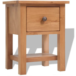 Vidaxl - Table de chevet 36x30x47 cm Bois de chêne massif
