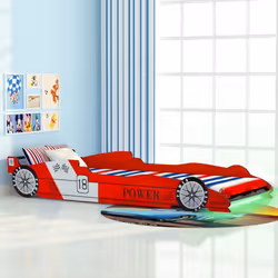 VidaXL 243936 Lit pour enfant Rouge Panneaux MDF, Bois