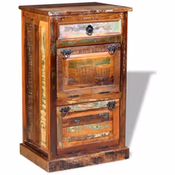 Cette armoire à chaussures en bois de style antique offre une solution parfaite pour garder vos chaussures bien rangées. Elle ...