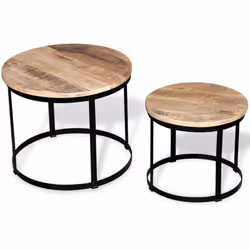 Cet ensemble de tables basses en style industriel dégage un charme vintage et sera un accessoire intemporel à votre maison. L ...