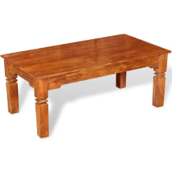 vidaXL Table basse - Bois massif 110x60 cm