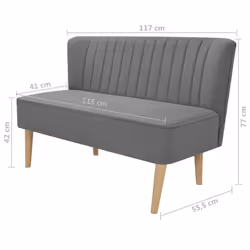 VidaXL 244070 canapé Gris - Vue supplémentaire 4