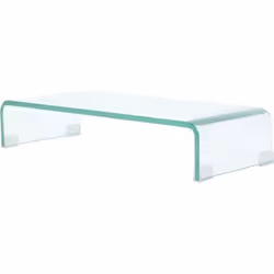 vidaXL Meuble TV/pour moniteur 60x25x11 cm verre transparent