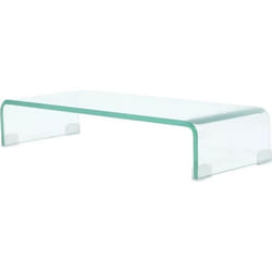vidaXL Meuble TV/pour moniteur 60x25x11 cm verre transparent