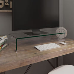 Vidaxl - Meuble tv / pour moniteur 70 x 30 x 13 cm Verre Transparent