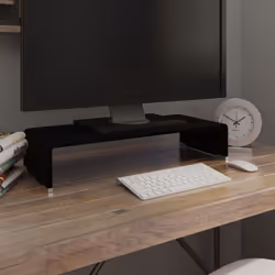 Ce support TV pratique est doté d'une construction en verre trempé. Le design élégant et profilé de ce meuble TV raffiné ajou ...