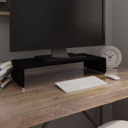 Vidaxl - Meuble TV/support pour moniteur 60x25x11 cm verre noir