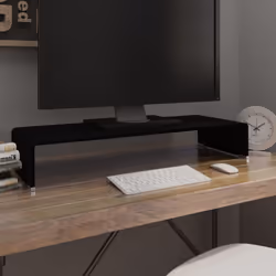 Ce support TV pratique est doté d'une construction en verre trempé. Le design élégant et profilé de ce meuble TV raffiné ajou ...