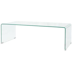 Table basse 98x45x30 cm Verre trempé Transparent vidaXL