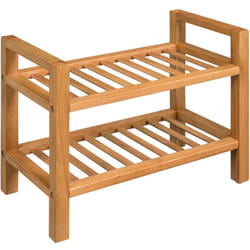 Vidaxl - tagère à chaussures avec 2 étagères 50x27x40 cm Chêne massif