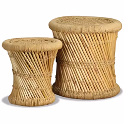 Cet ensemble se compose de deux tabourets en bambou avec un design attrayant et naturel. Ces tabourets pratiques deviendront  ...