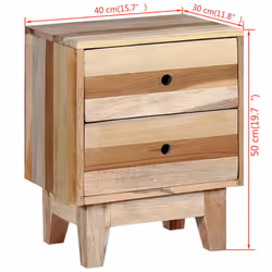 VidaXL 244234 Table de nuit et table de chevet Beige - Vue supplémentaire 8
