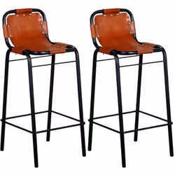 Ces tabourets en cuir véritable doux et confortable ont un look iconique, en accord avec le style industriel qui fait fureur  ...