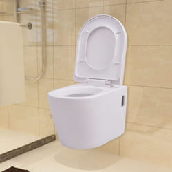 Vidaxl - Toilette murale Céramique Blanc