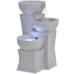 vidaXL Fontaine d'intérieur avec lampe LED Polyrésine