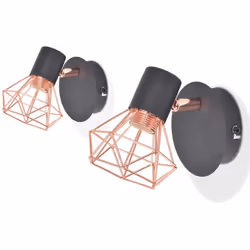 Ces 2 lampes murales présentent un design industriel et amélioreront le look de n'importe quelle pièce. Les lampes peuvent êt ...