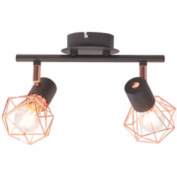Ce plafonnier avec 2 projecteurs présente un design industriel et améliorera le look de n'importe quelle pièce. La lampe peut ...