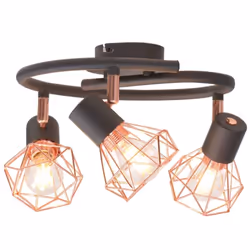 Ce plafonnier avec 3 projecteurs présente un design industriel et améliorera le look de n'importe quelle pièce. La lampe peut ...