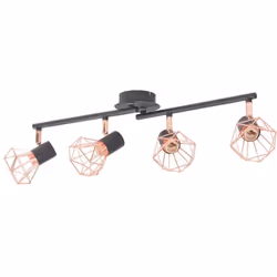 Ce plafonnier avec 4 projecteurs présente un design industriel et améliorera le look de n'importe quelle pièce. La lampe peut ...