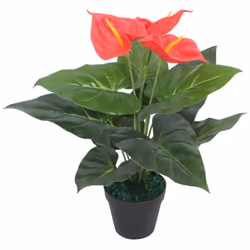 Ajoutez de la verdure à votre intérieur avec cette plante d'anthurium artificielle réaliste. La plante d'anthurium fait 45 cm ...