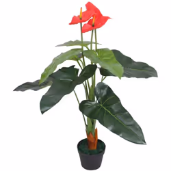 Ajoutez de la verdure à votre intérieur avec cette plante d'anthurium artificielle réaliste. La plante d'anthurium fait 90 cm ...