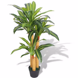Ajoutez de la verdure à votre intérieur avec cette plante artificielle réaliste dracaena. La plante dracaena fait 100 cm de h ...