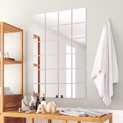 Description générale Cet ensemble de carreaux de miroir sans cadre peut être arrangé dans une variété de modèles selon vos pr ...