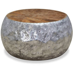 Vidaxl - Table basse Aluminium Teck 60x60x30 cm