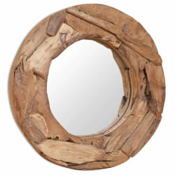 VIDAXL Miroir décoratif en teck - Marron