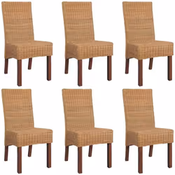 Cet ensemble véritable de chaises de salle à manger en rotin avec son aspect tropical fera un accessoire parfait à votre déco ...