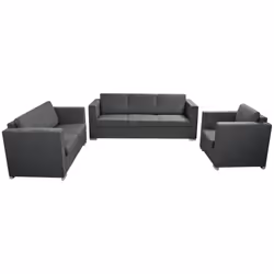 VidaXL 274215, Gris, 3 siège(s), Polyester, 1910 mm, 730 mm, 780 mm